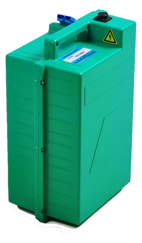 72V 40Ah NMC pack in a green case